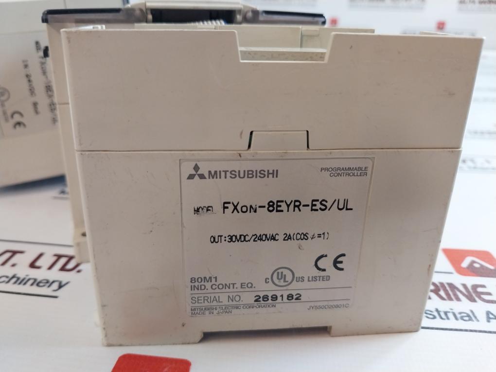 Mitsubishi Fx0N-8Eyr-es/Ul Programmable Controller Set Fx1N-60Mr-ds, 12-24Vdc