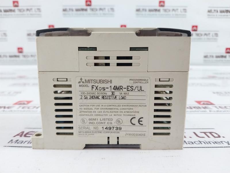 Mitsubishi Fx0S-14Mr-es/Ul Mixed Digital Input/Output Unit Module 100-240Vac