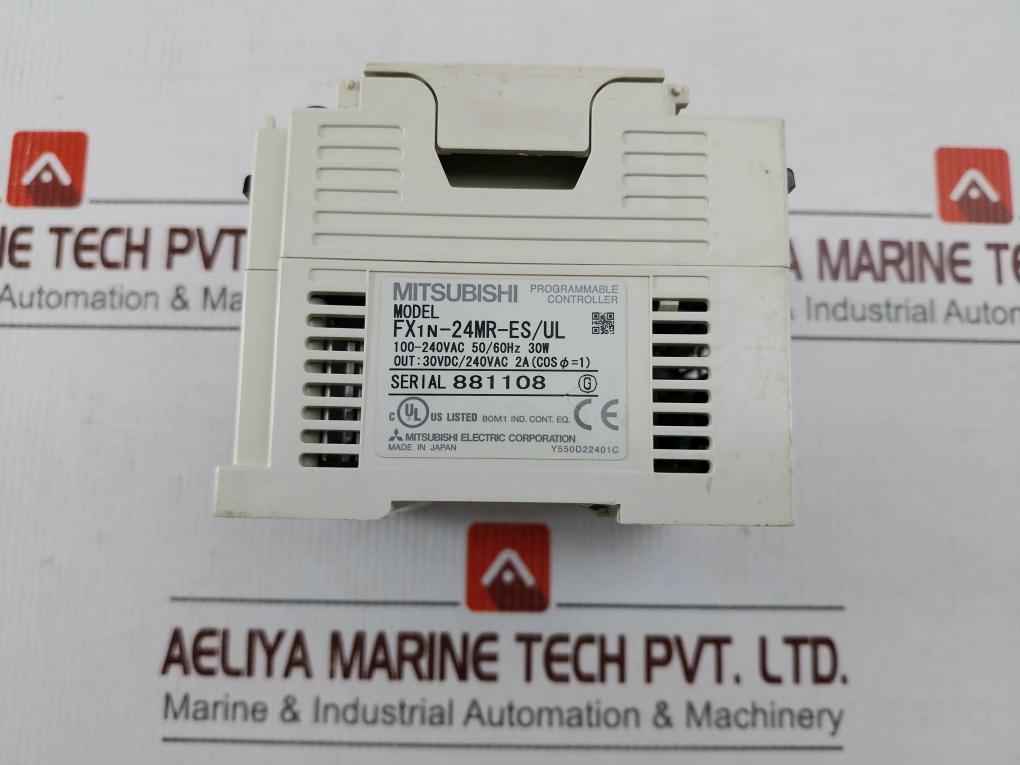 Mitsubishi Fx1n-24mr-es/ul Programmable Controller 100-240vac 50/60hz 30w