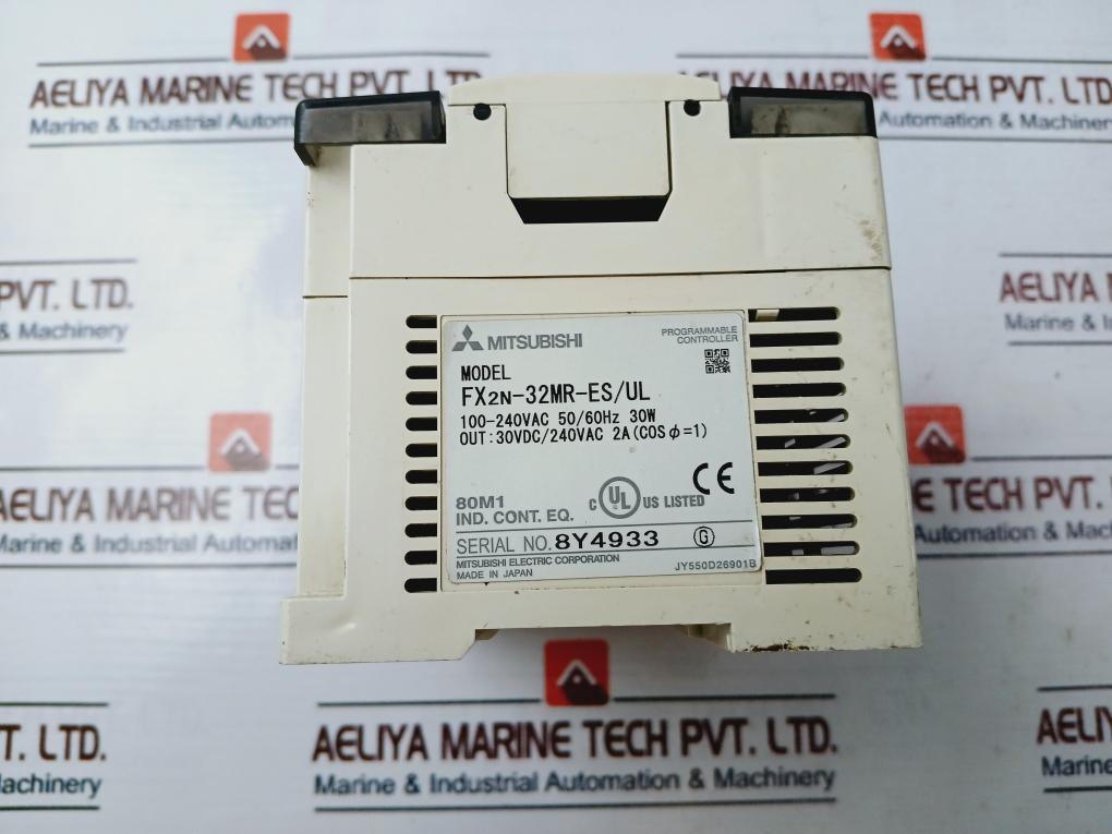 Mitsubishi Fx2N-32Mr-es/Ul Programmable Controller 100-240Vac 50/60Hz 30W