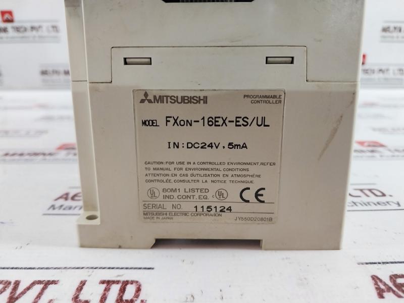 Mitsubishi Fx2N-32Mr,Fx0N-16Ex-es/Ul(Digital Input Unit),Fx0N-16Eyr-es/Ul(Digital Output Unit) Programmable Controller Set