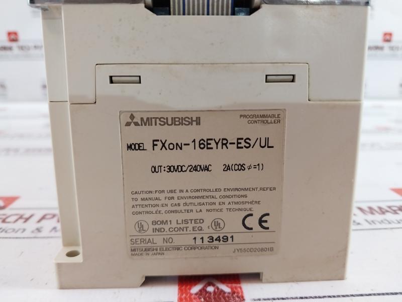 Mitsubishi Fx2N-32Mr,Fx0N-16Ex-es/Ul(Digital Input Unit),Fx0N-16Eyr-es/Ul(Digital Output Unit) Programmable Controller Set