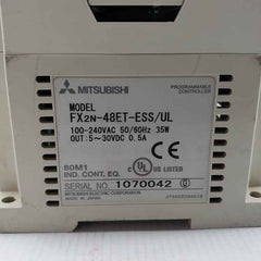 Mitsubishi Fx2n-48et-ess/ul Plc Expansion Transistor Unit 100-240vac 50/60hz