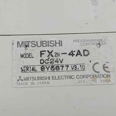 Mitsubishi Fx2N-4Ad Programmable Controller Dc24V V3.10