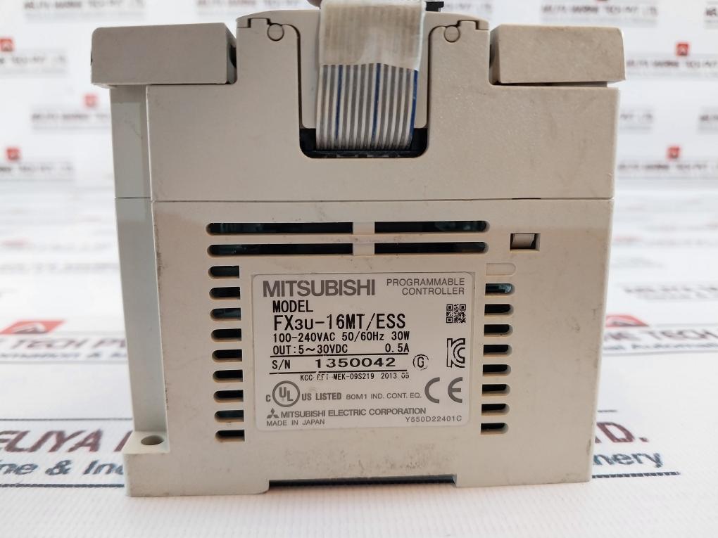 Mitsubishi Fx3U-16Mt/Ess Programmable Controller 100-240Vac 50/60Hz 30W