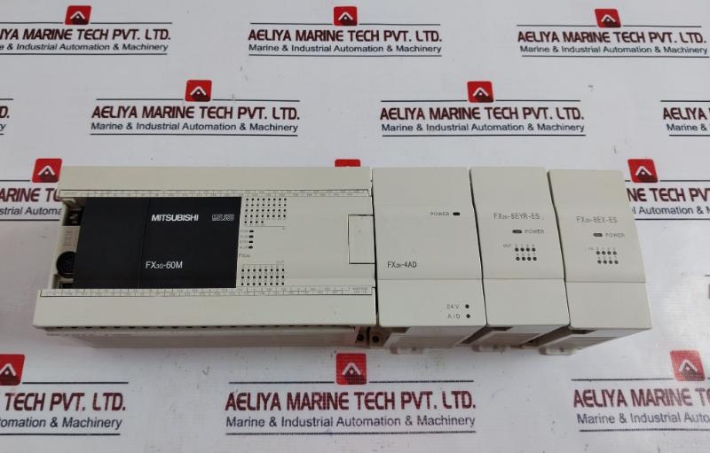 Mitsubishi Fx3g-60mt/dss,fx2n-4ad,fx2n-8eyr-es,fx2n-8ex Es Set Dc 24 V