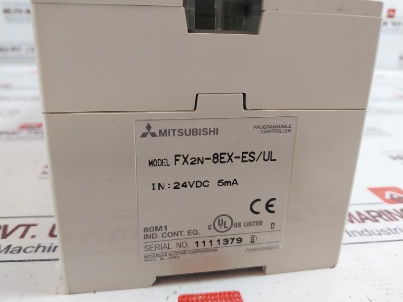 Mitsubishi Fx3g-60mt/dss,fx2n-4ad,fx2n-8eyr-es,fx2n-8ex Es Set Dc 24 V