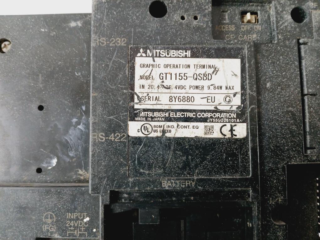 Mitsubishi Gt1155-qsbd Touch Panel Graphic Operation Terminal