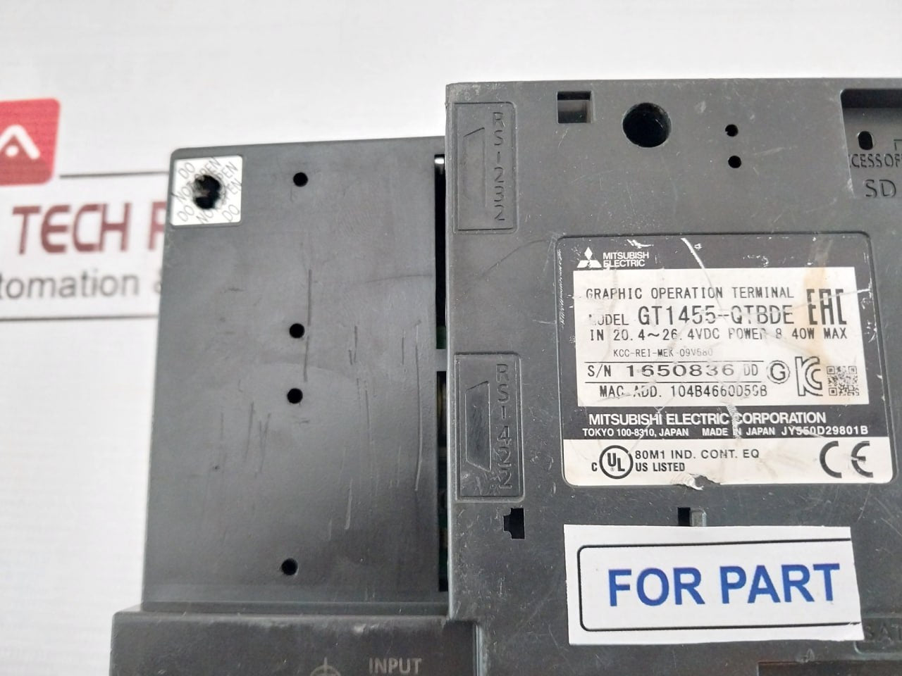 Mitsubishi Gt1455-qtbde Got1000 Graphic Operation Terminal 8.40W