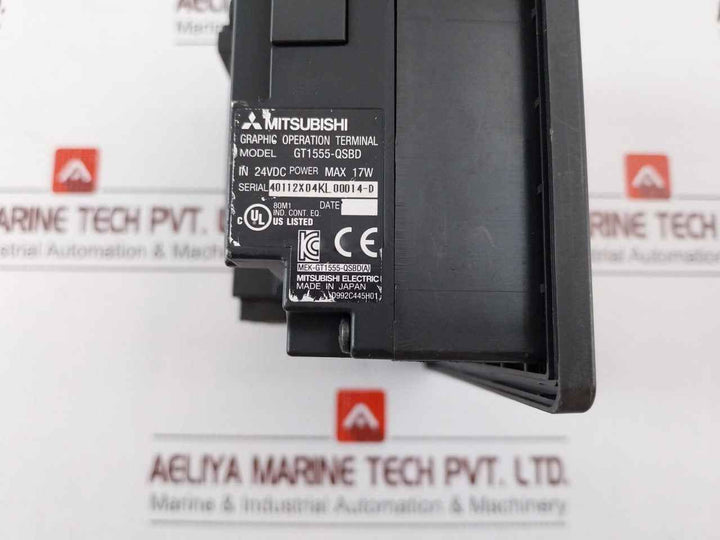 Mitsubishi Gt1555-qsbd Graphic Operation Terminal Got1000 24Vdc Power Max 17W