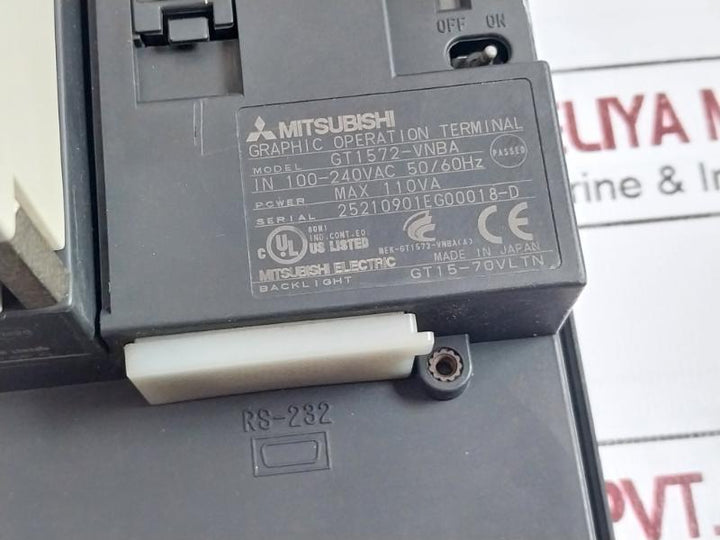 Mitsubishi Melsec Gt1572-vnba Cc-link Got1000 Graphic Operation Terminal Panel