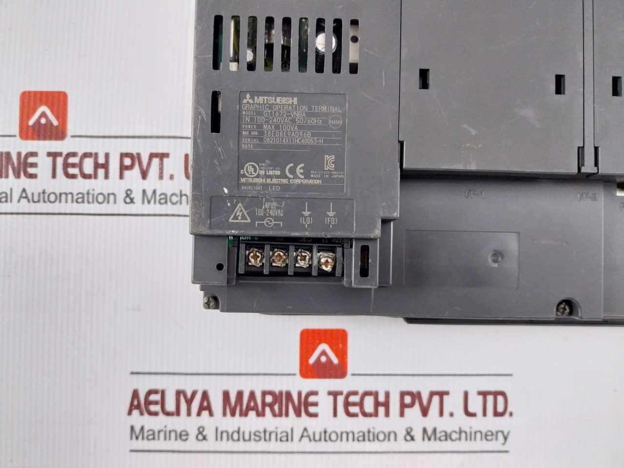 Mitsubishi Gt1672-vnba Graphic Operation Terminal Touchscreen Hmi (Not Working)