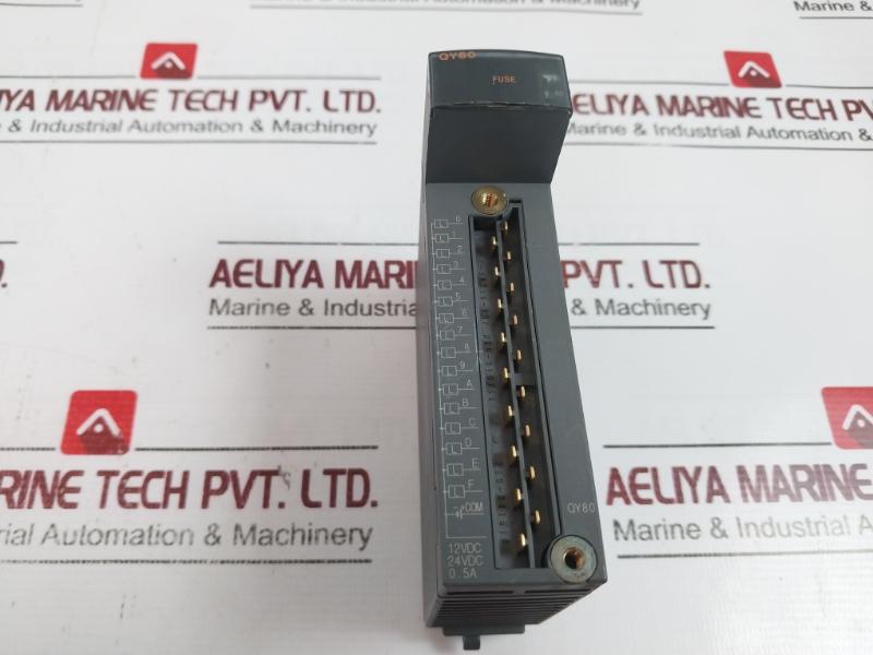 Mitsubishi Melsec-q Qy80 Output Unit 12Vdc 24Vdc 0.5A Class 2 5Vdc 0.08A