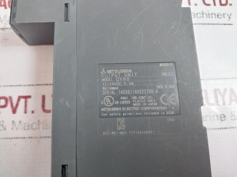 Mitsubishi Melsec-q Qy80 Output Unit 12Vdc 24Vdc 0.5A Class 2 5Vdc 0.08A