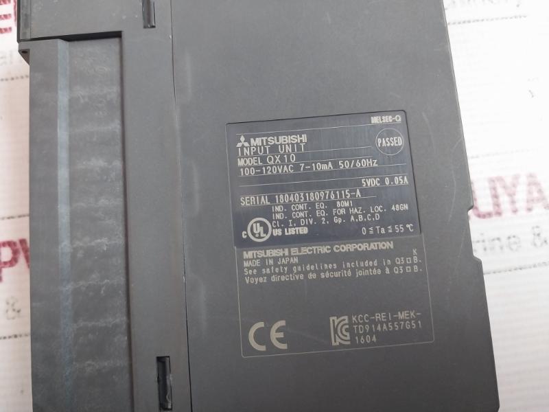 Mitsubishi Melsec-q Series Qx10 Plc I/O Module 100-120Vac 7-10Ma 50/60Hz