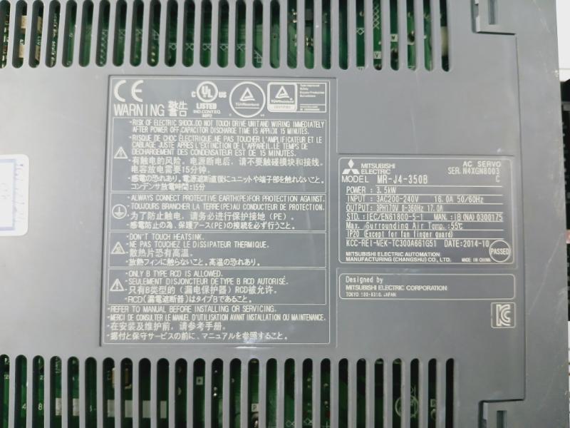 Mitsubishi Mr-j4-350B Digital Ac-servo Amplifier For Motor Power 3Ac200-240V