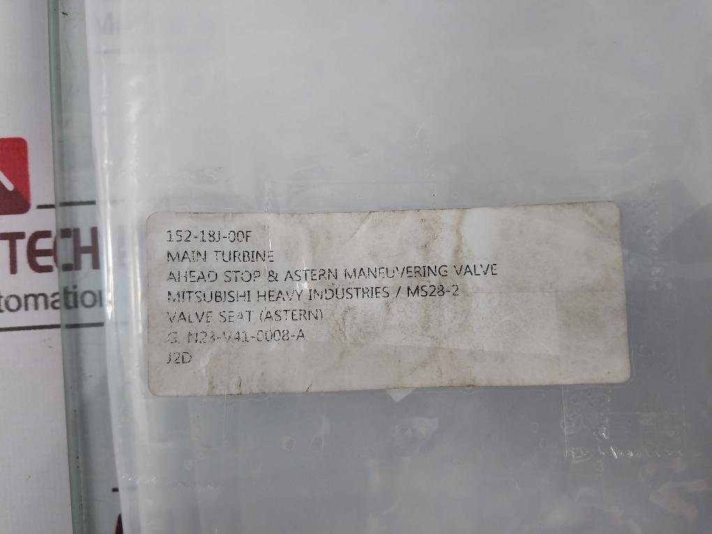 Mitsubishi Ms28-2 Valve Seat For Astern Maneuvering Main Turbine Yso-20-p-071