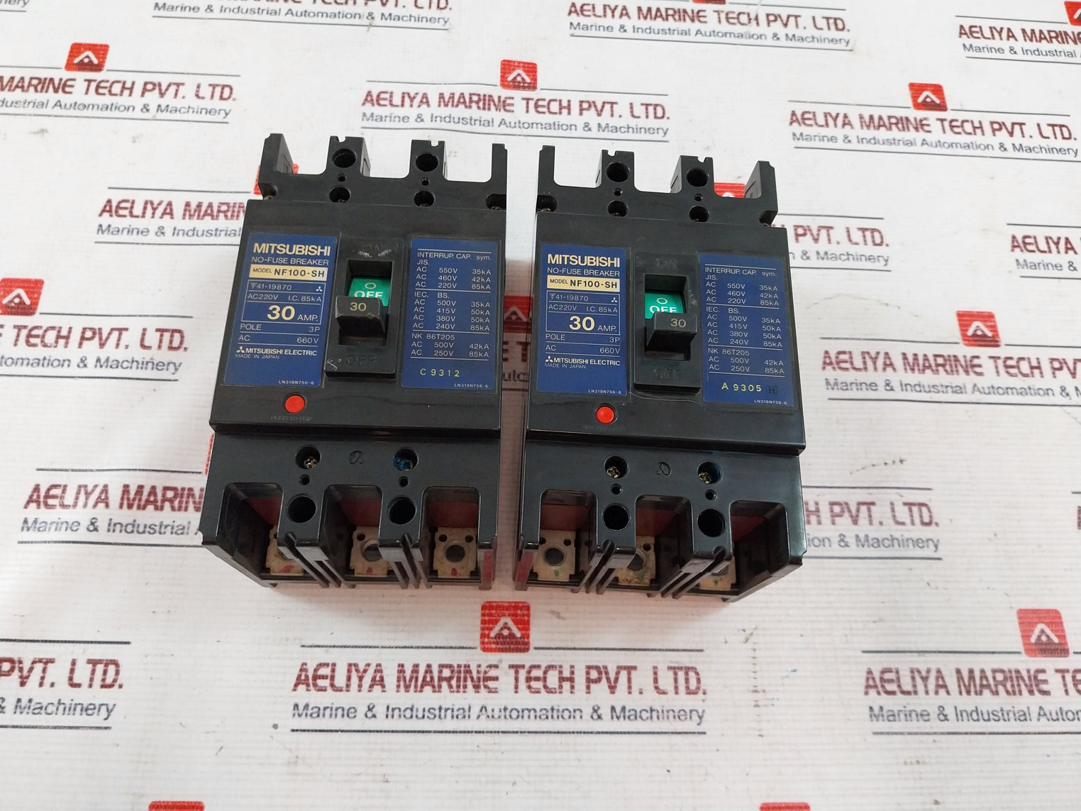 Mitsubishi Nf100-sh No-fuse Breaker 3 Pole, 30 Amp 660V Nk 86T205