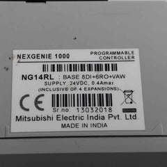 Mitsubishi Ng14rl Programmable Controller 24vdc, 0.4a Max Base 8 Di+6ro+vaw