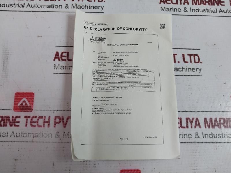 Mitsubishi Nz2Gfss2-8Te Cc-link Ie Field Safety Remote Digital Output Module