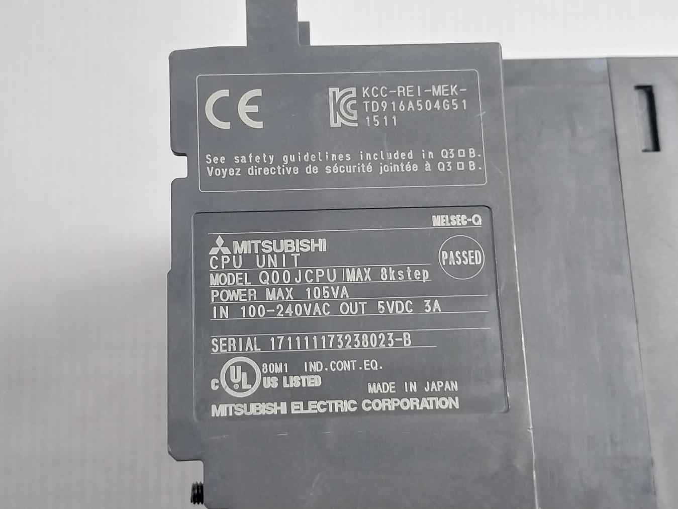 Mitsubishi Q00jcpu Power Supply And Cpu Module 100-240vac 50/60hz