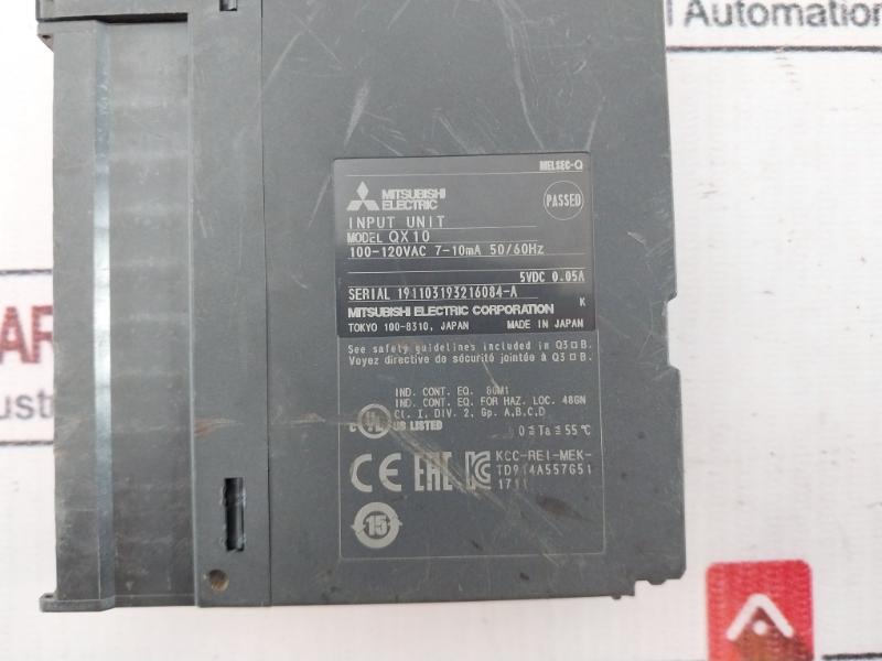 Mitsubishi Qx10 Plc I/O Module For Use With Melsec Q Series 100Vac 7Ma 50Hz