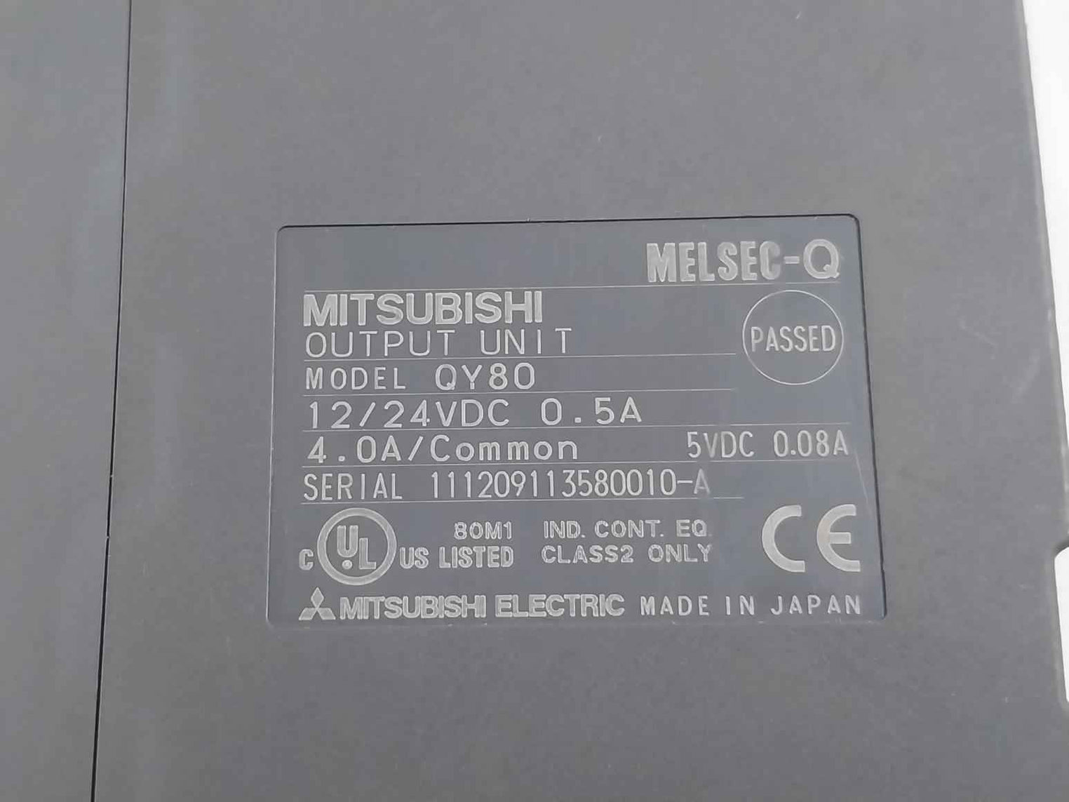 Mitsubishi Qy80 Output Unit 4.0a/common 5vdc 0.08a Class 2 Only