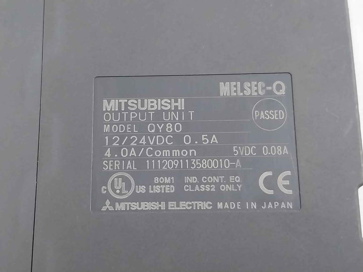Mitsubishi Qy80 Output Unit 4.0a/common 5vdc 0.08a Class 2 Only