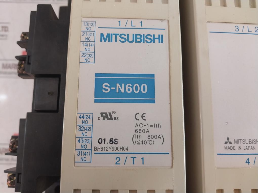 Mitsubishi S-n600 Magnetic Contactor 660A 50/60Hz
