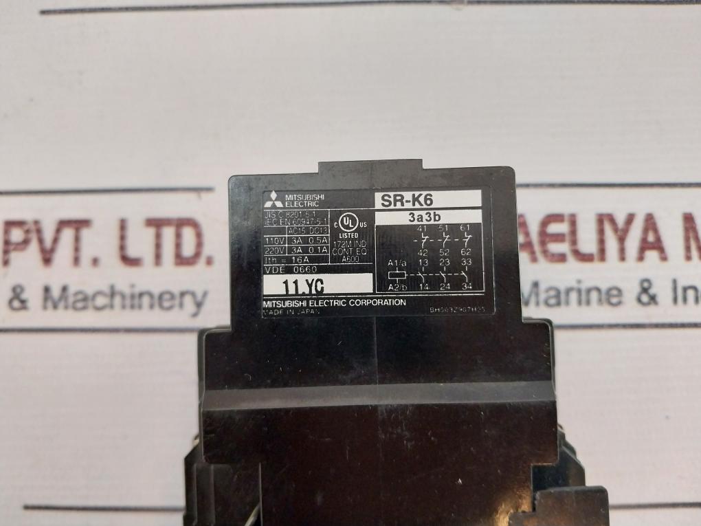 Mitsubishi Sr-k6 3A3B Magnetic Contactor 16A 100V