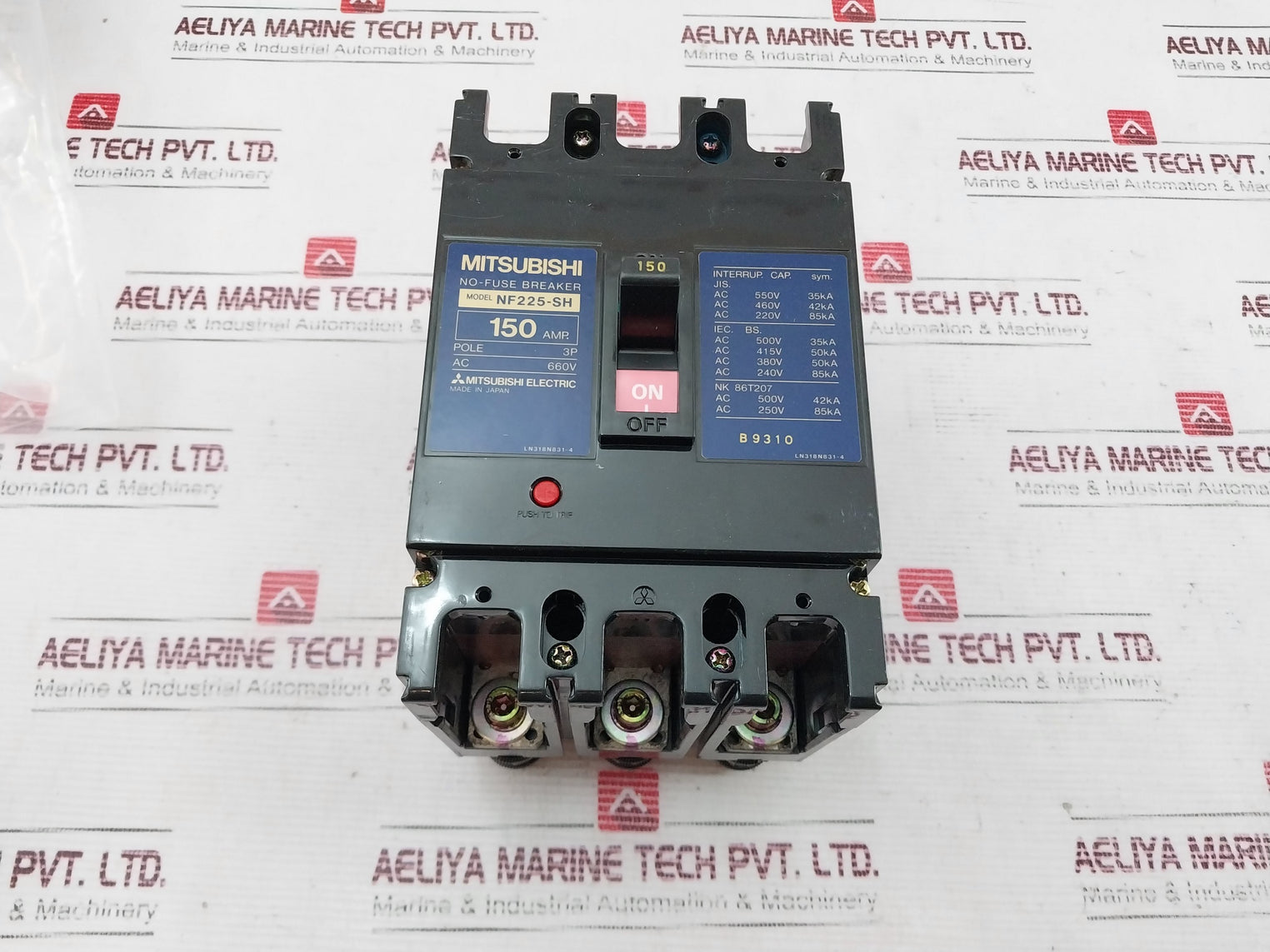 Mitsubishi 3 Pole No-Fuse Breaker NF225-SH 150Amp