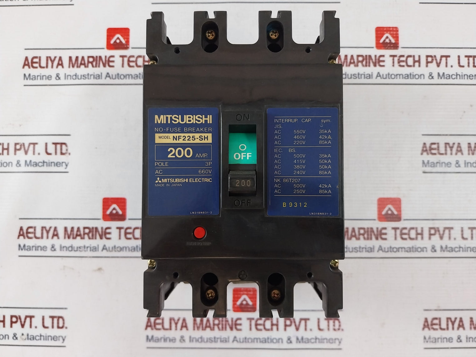 Mitsubishi Electric NF225-SH No-Fuse Circuit Breaker 200Amp 660V