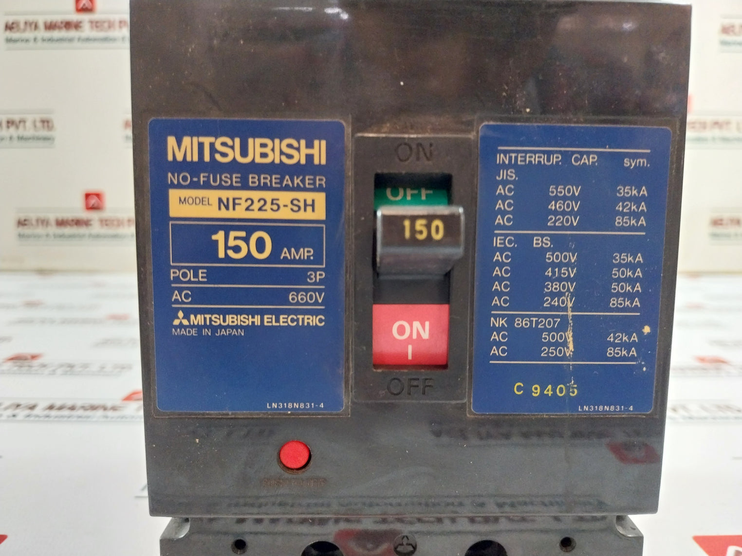 Mitsubishi Electric NF225-SH No-Fuse Breaker 150 Amp AC 660V