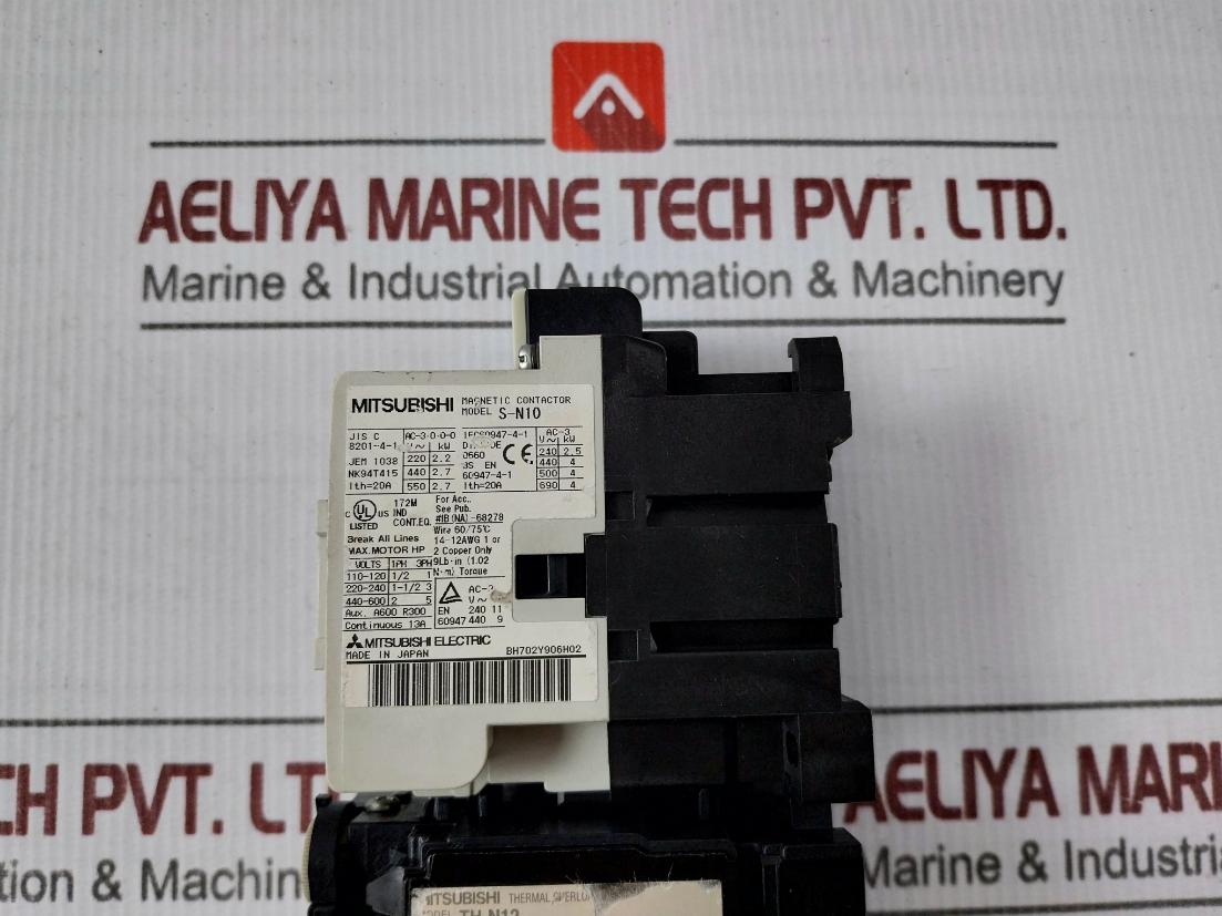 Mitsubishi S-n10 Magnetic Contactor 200-220V 50-60Hz 13A