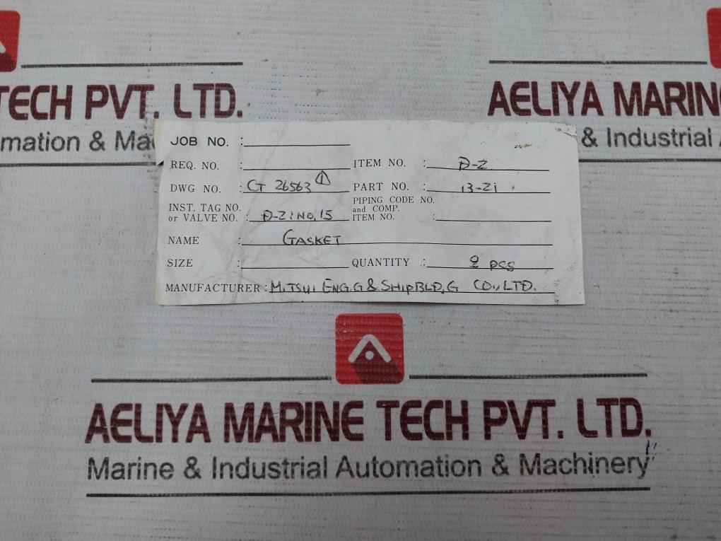Mitsui 13-21 Spiral Wound Gasket 31.8 X 47.8 X 66.8