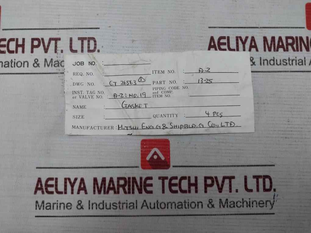 Mitsui 13-25 Spiral Wound Gasket 25.4 X 36.5 X 57.2