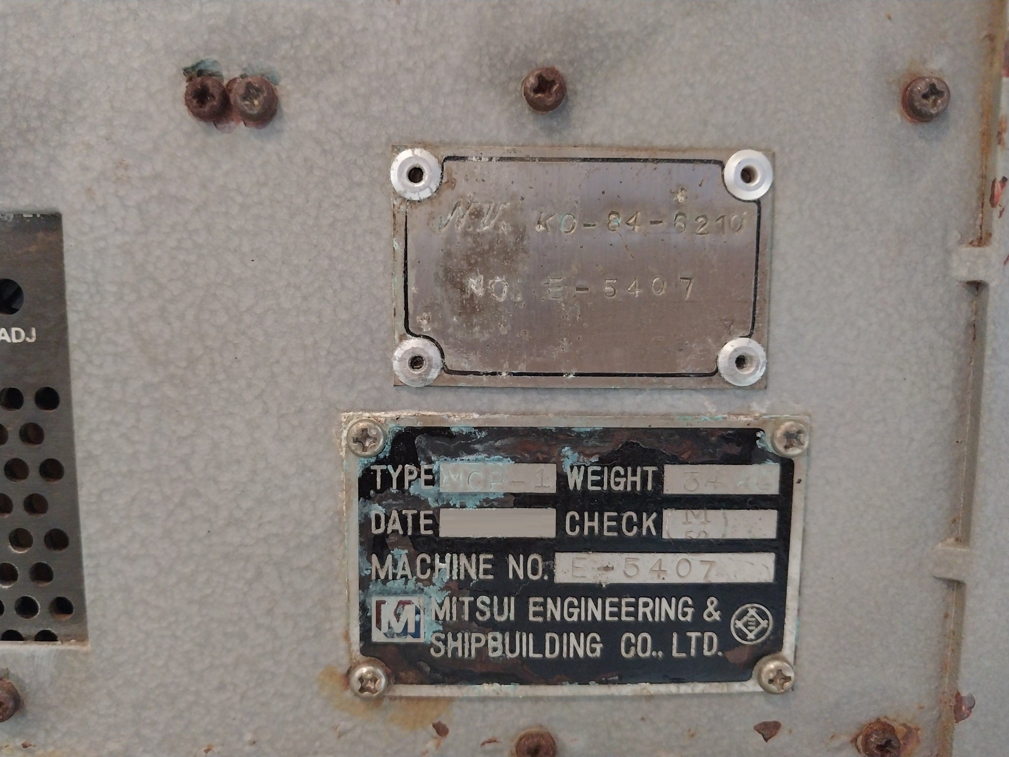 Mitsui Mcp-1 Electronic Governor E-5407 100V