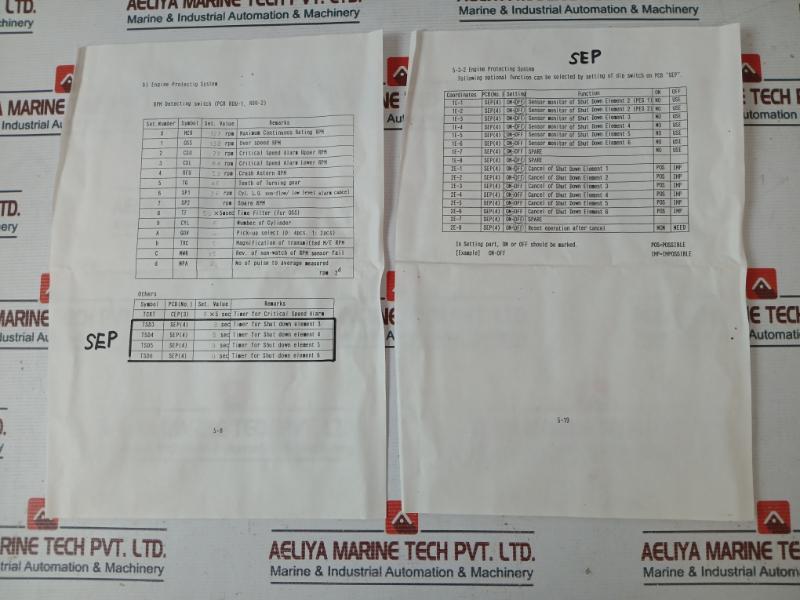 Mitsui Sep-c1-1072 Pcb For Engine Protecting System