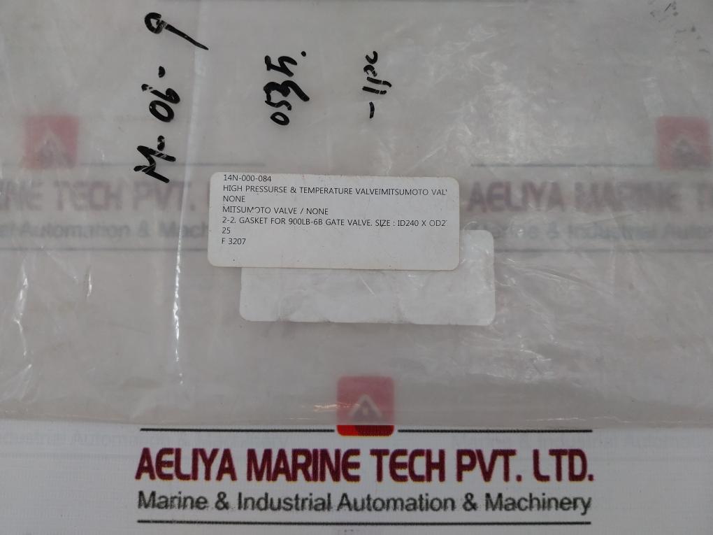 Mitsumoto 25 Gasket For Gate Valve Id240 X Od225 M-06-9 F3207