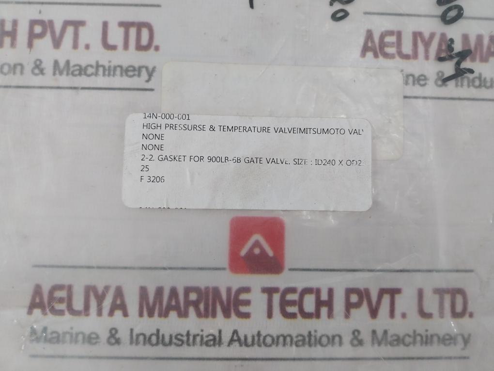 Mitsumoto 25 Gasket For Gate Valve Id240 X Od225 M-06-9 F3207
