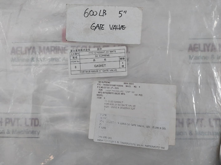 Mitsumoto Ftc-d7439847-01-m473 Gasket For Gate Valve Wc6 900Lb-5