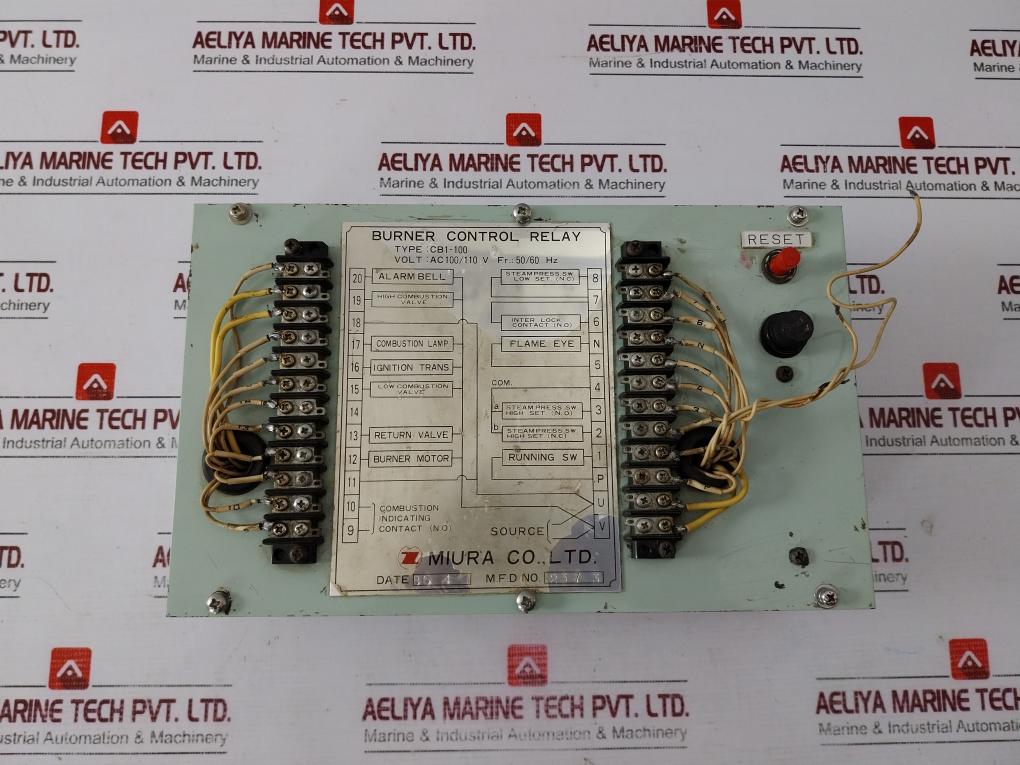 Miura Cb1-100 Burner Control Relay Ac100/110V 50/60Hz