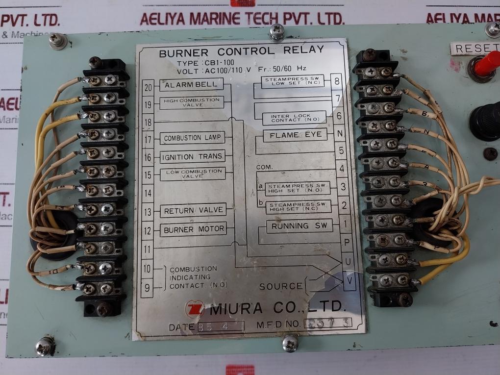 Miura Cb1-100 Burner Control Relay Ac100/110V 50/60Hz