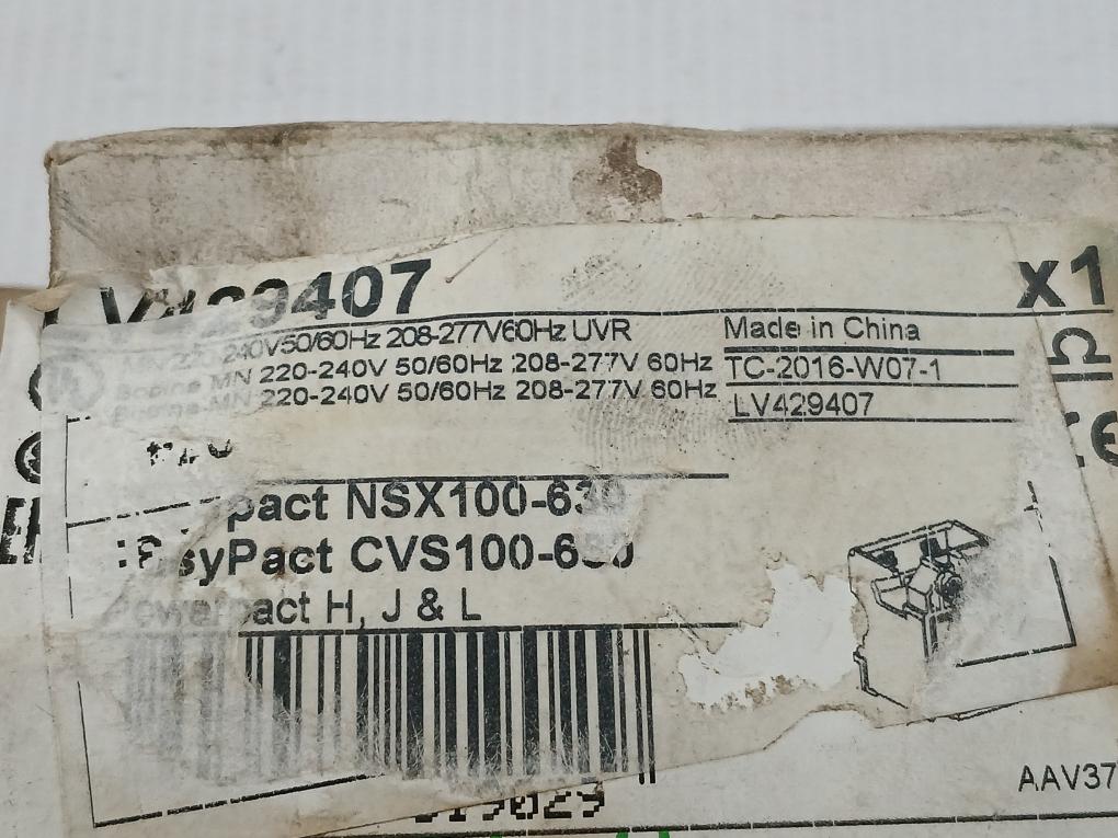 Mn Under Voltage Release Lv429407 Schneider Electric 220-240V 50/60Hz