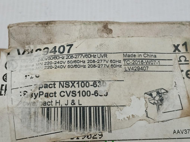 Mn Under Voltage Release Lv429407 Schneider Electric 220-240V 50/60Hz