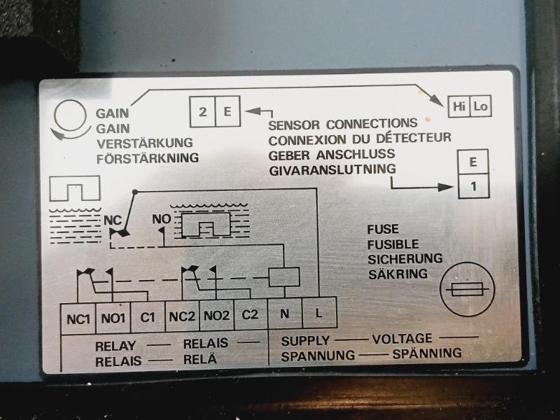 Mobrey Sensall T496cia0, 220/240vac, 6 Amp Relay
