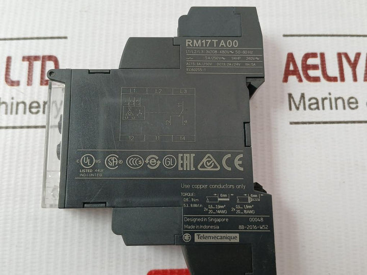 Modular Multifunction 3-phase Supply Control Relay Rm17Ta00 Schneider Electric