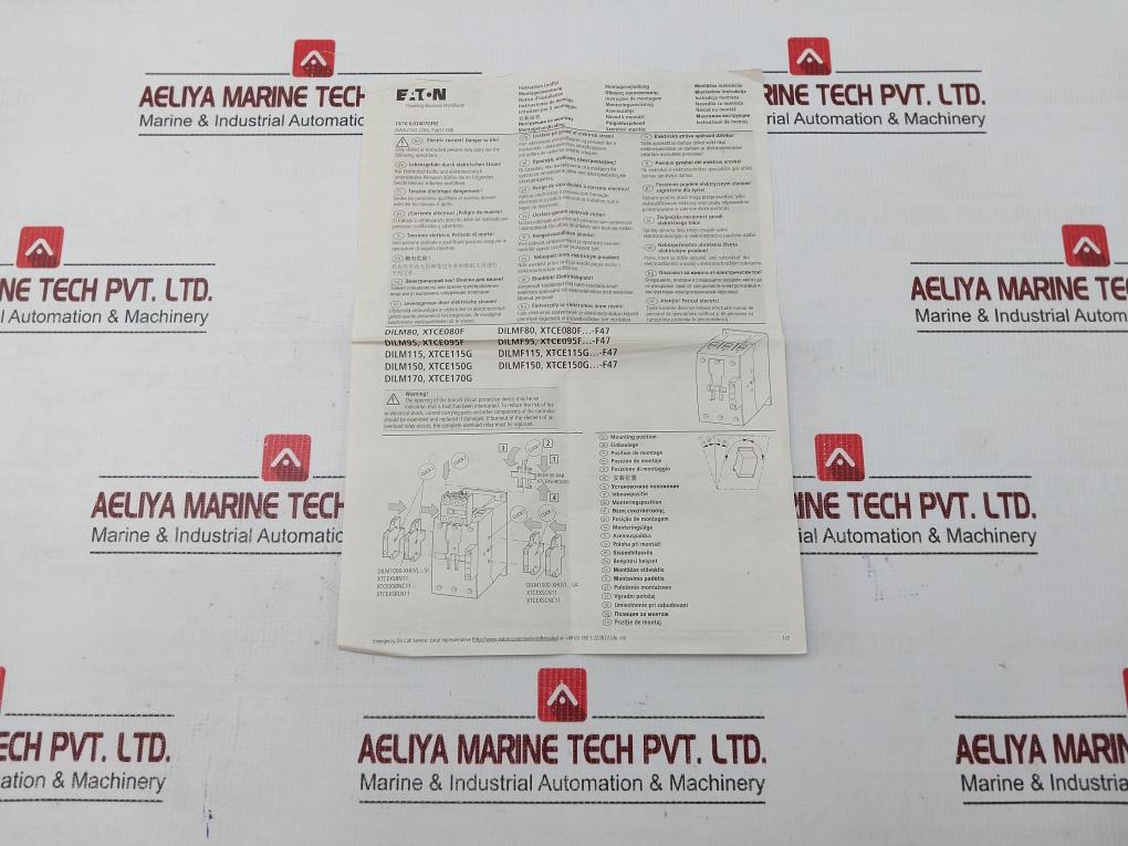 Moeller 100-120V 50/60Hz Contactor Dil M115