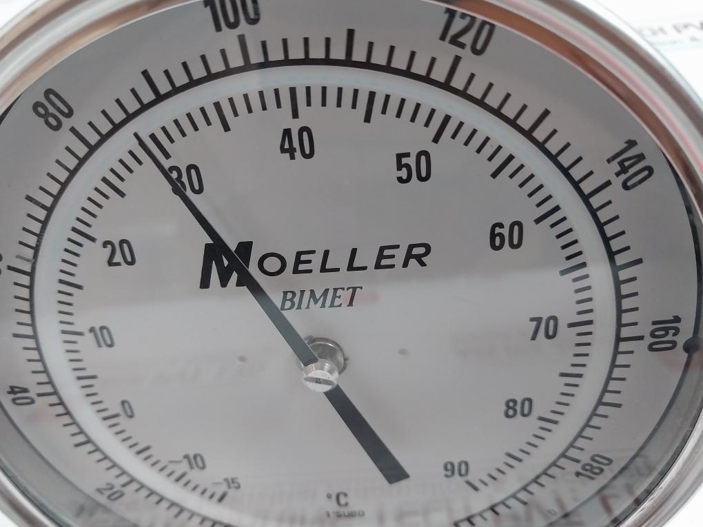 Moeller 5900 S-9 Bimetal Thermometer 0 To 200F 2Subd