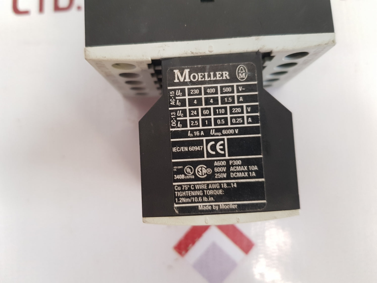 Moeller Dil A-xhi22 Contactor With Dil A-40 Relay Module Without Box
